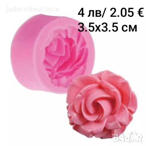 Силиконов молд 3D дълбока роза/ божур/ розичка различни видове, снимка 2 - Форми - 33481317