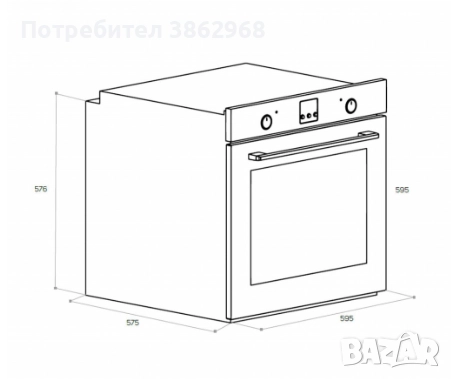Фурна за вграждане Taurus HM778IXD – 78 L, 2600 W, 9 функции, WaterSteam Clean, снимка 3 - Печки, фурни - 52006080