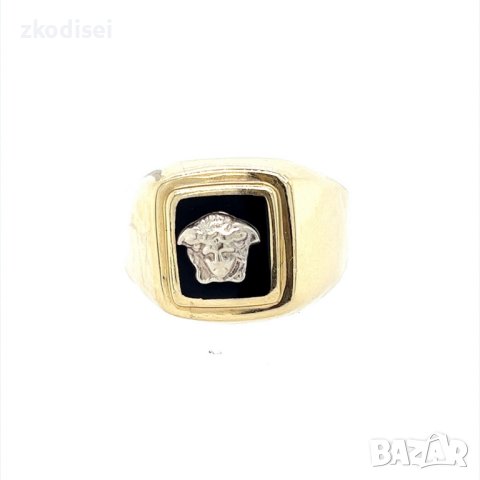 Златен мъжки пръстен 4,36гр. размер:65 14кр. проба:585 модел:22377-1, снимка 1 - Пръстени - 44381266