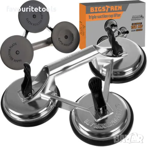 Тройна алуминиева вакуумна лапа, товароносимост 150кг, снимка 8 - Други инструменти - 47701243