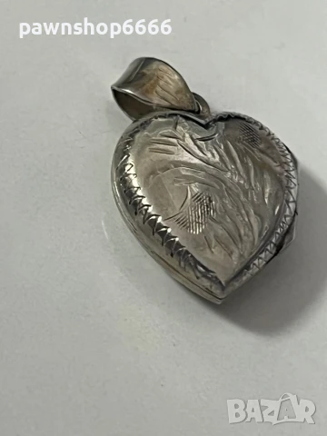 Сребърна висулка сърце 925 , снимка 5 - Колиета, медальони, синджири - 51250270