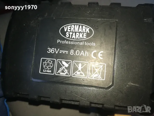 36V VERMARK STARKE-БАТЕРИЯ ЗА ФЛЕКС РЕЗАЧКА БОРМАШИНА 1701251751, снимка 7 - Винтоверти - 48719446