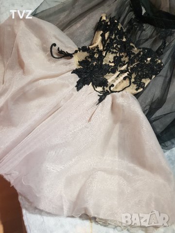 Бална рокля от две части ХS + чанта , снимка 6 - Рокли - 36577893