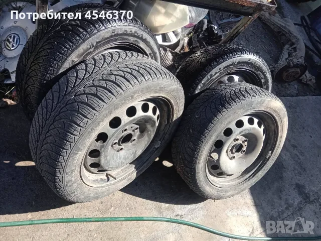 Гуми с джанти и тасове 4 броя 50-евро  за Волксваген Шаран 1.9 tdi 116к.с 2002г, снимка 6 - Части - 56241644