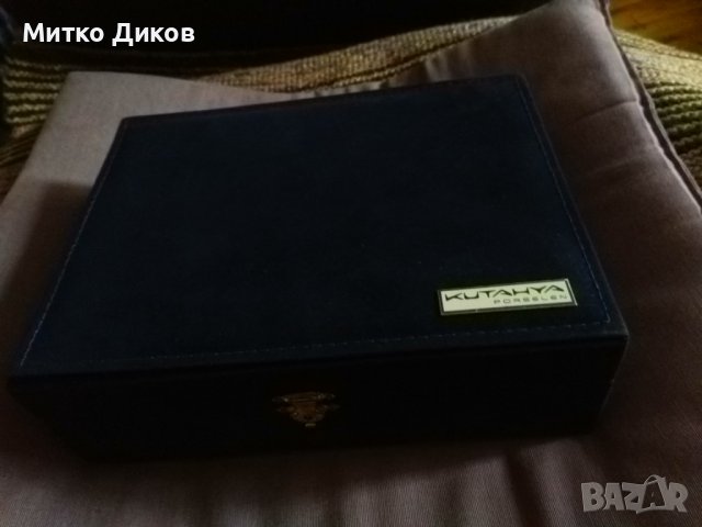 Kutahya марков порцелан маркиран комплект за кафе-две чаши и две чинийки ръчна изработка нов в кутия, снимка 12 - Сервизи - 39031800