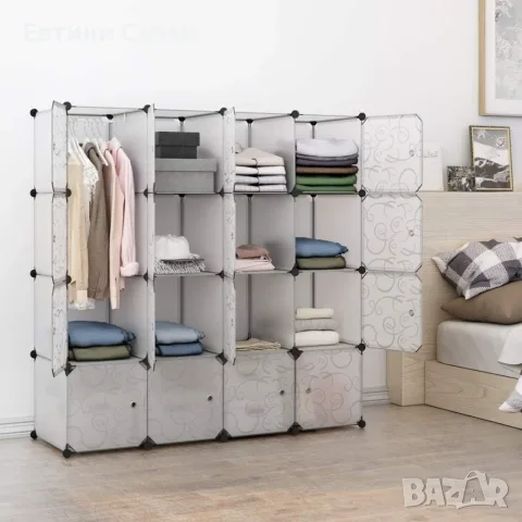 Модулен гардероб ELEGANCE с 16 просторни модула, снимка 4 - Гардероби - 56230059