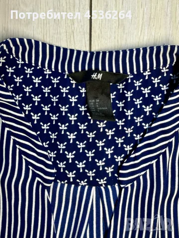 Шифонена блуза H&M, размер M, снимка 2 - Блузи с дълъг ръкав и пуловери - 56056244