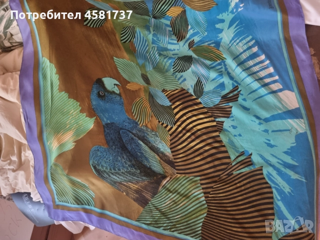 Красив шал с екзотичен десен папагал Loredano, снимка 10 - Шалове - 51977333