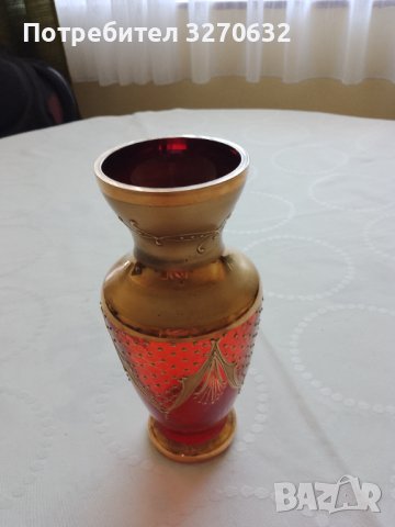 Кристална ваза, злато, снимка 3 - Вази - 41446676