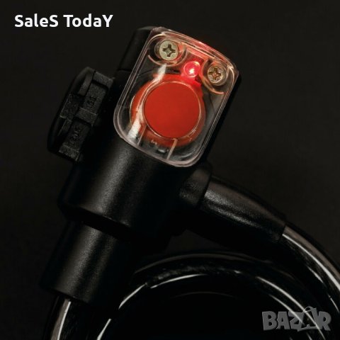 Заключващо устройство за велосипед, Led светлина, Катинар за колело, снимка 2 - Аксесоари за велосипеди - 44395901