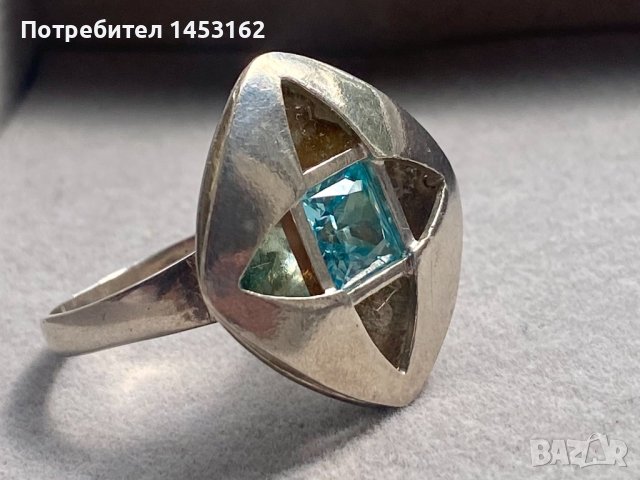 Сребърен руски пръстен , снимка 3 - Пръстени - 42099662