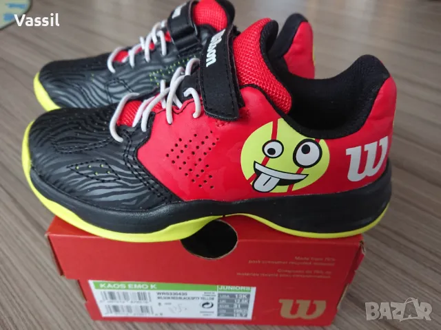 Adidas и Wilson Tennis маратоники за тенис Kaos Emo K Juniors, снимка 5 - Детски маратонки - 48473923