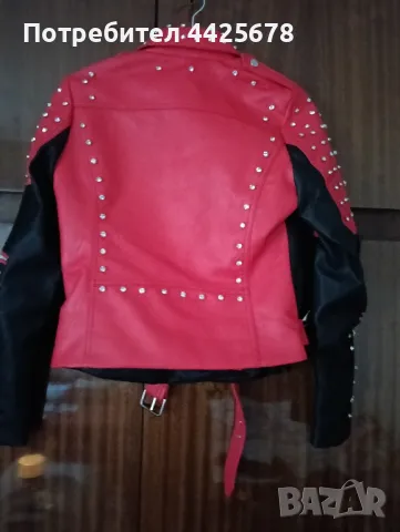 Дамско кожено яке, снимка 3 - Якета - 50349848
