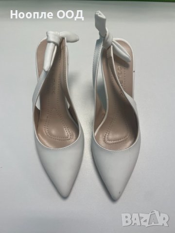 Дамски елегантни обувки с панделка - Бели 39, снимка 2 - Дамски обувки на ток - 41803078