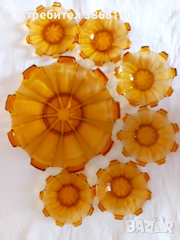 Стъклен сервиз за торта и сладкиши, снимка 2 - Сервизи - 48625648