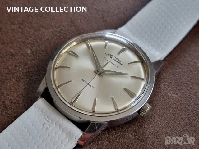 BENTONS Melton Mowbray Швейцарски Часовник  Механичен 21 Камъка SWISS MADE, снимка 2 - Антикварни и старинни предмети - 48356987
