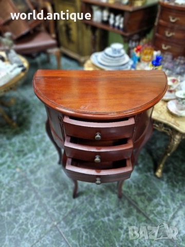 Уникална антикварна английска конзолна масичка с чекмеджета, снимка 8 - Антикварни и старинни предмети - 52309778