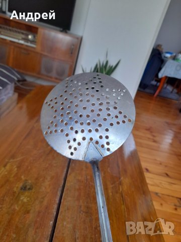 Стара решетъчна лъжица,бъркалка #5, снимка 4 - Други ценни предмети - 41499149