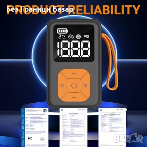 Нова Мини електрическа помпа 150 PSI с манометър за гуми колело компресор, снимка 8 - Друга електроника - 52273599