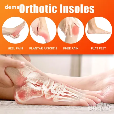 TOPSOLE Ортопедични Стелки, Подпомагащи Плантарния Фасциит, 35-36, снимка 3 - Други - 49789824