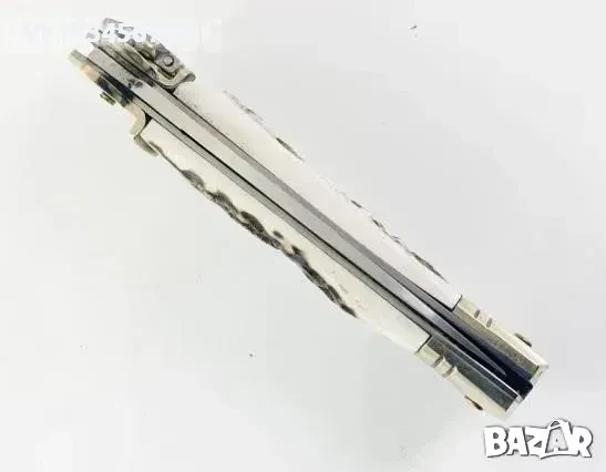 Сгъваем автоматичен нож - стилето , с чирени от еленов рог, 85x195, снимка 3 - Ножове - 50495677