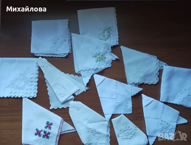 Сватбени ретро кърпички бродерия 