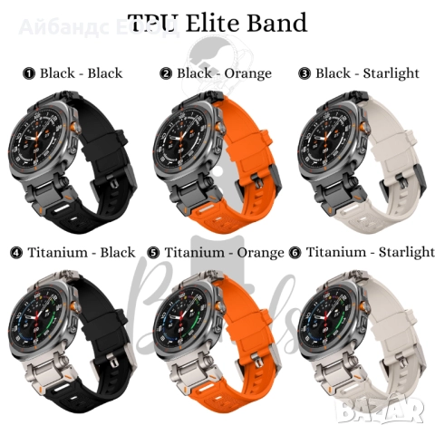 Титаниева TPU каишка за Samsung Galaxy Watch Ultra 47mm, снимка 3 - Samsung - 52124172