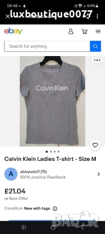 Чисто нова без етикет тениска Calvin Klein M, снимка 6 - Тениски - 51649293