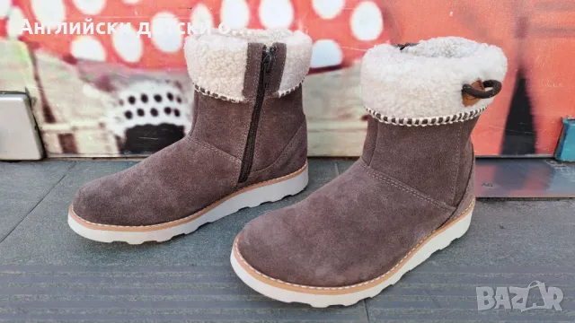 Английски детски боти-Clarks,естествена кожа, снимка 3 - Детски боти и ботуши - 48528601