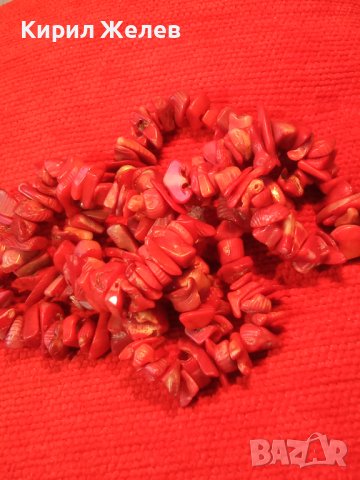 ПРЕКРАСНО СКЪПОЦЕННО ВИНТИДЖ АРТ КОЛИЕ от НАТУРАЛЕН ЧЕРВЕН КОРАЛ БИЖУ РЪЧНА ИЗРАБОТКА 15376, снимка 6 - Колиета, медальони, синджири - 41753198