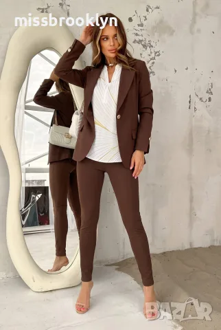 Сако “Brown Modern Suit” – кафяво елегантно сако арт.1546, снимка 4 - Сака - 56181263