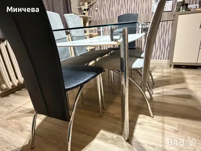 Трапезна маса и шест стола, снимка 7 - Маси - 55974202