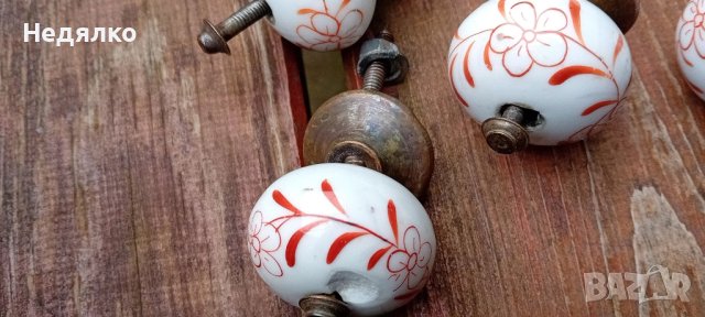 6бр стари порцеланови топки за скрин,шкаф, снимка 5 - Антикварни и старинни предмети - 44400241