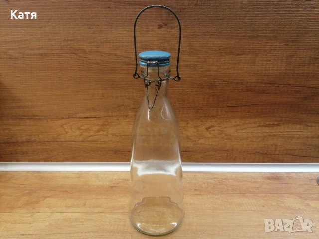 Бутилка с плътно затваряне Clear 1 L, снимка 2 - Други - 50599708