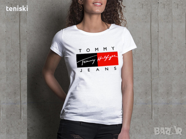 Дамски тениски Tommy Jeans принт Ралични цветове, снимка 8 - Тениски - 36235768