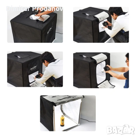 Палатка за предметна фотография Godox LSD40 Light Tent, снимка 3 - Светкавици, студийно осветление - 53862418