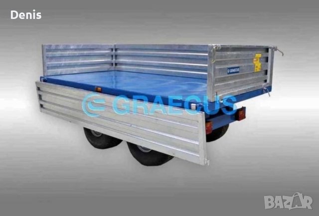 Ремарке двуосно DT2500-H със задно хидравлично разтоварване