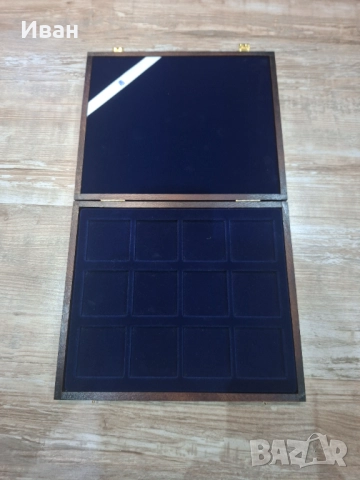 Дървена кутия за монети , снимка 2 - Нумизматика и бонистика - 52575324