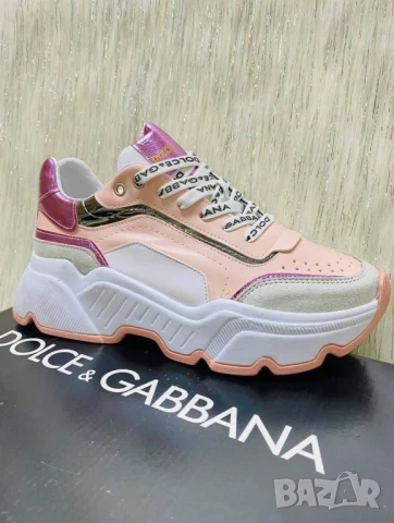 Dolce&Gabana розови дамски маратонки, снимка 2 - Маратонки - 50751893