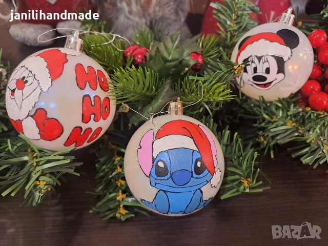 Ръчно рисувани Коледни топки 