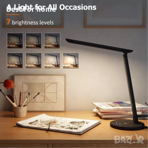 Настолна ЛЕД лампа с различни режими TaoTronics и грижа за очите, снимка 2 - Настолни лампи - 44292386