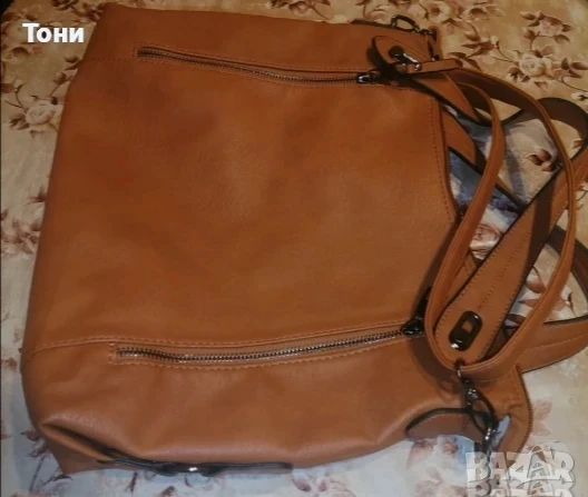 Нова Голяма Дамска Чанта Изцяло от Естествена Кожа 