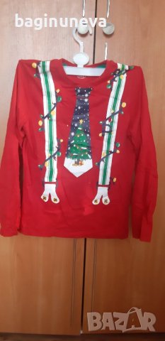 Коледни блузки - 134 размер, снимка 1 - Детски Блузи и туники - 38964759