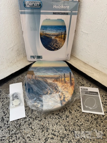 Тоалетна Седалка с Капак Cornat Sea Breeze MDF, Универсална WC с Плавно Затваряне и Бърз Монтаж!, снимка 3 - Други стоки за дома - 53697164