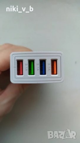 USB зарядно с 4 порта, 5V, снимка 9 - Оригинални зарядни - 32313046