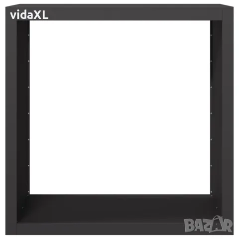 vidaXL Стойка за дърва, черна, 100x40x100 см, стомана, снимка 4 - Дърва за огрев - 56148204