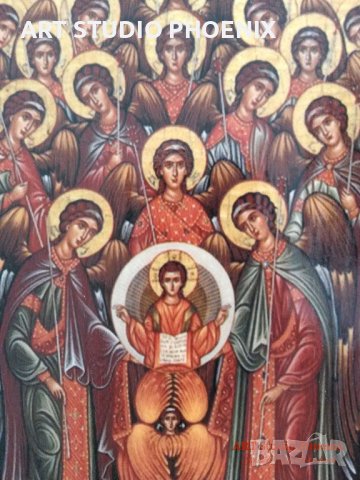 Икона Събор на Ангели icona Sabor na Angeli, снимка 2 - Икони - 14629082