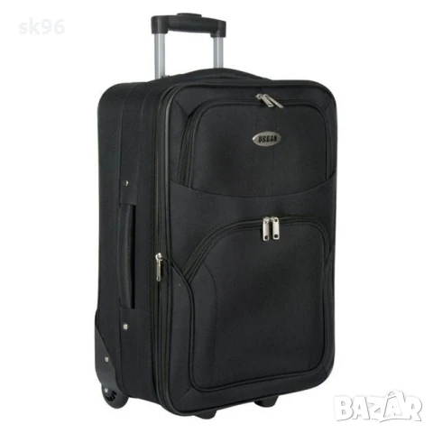 Куфар с колелца за пътуване, черен, 79 л.

, снимка 3 - Куфари - 50852505