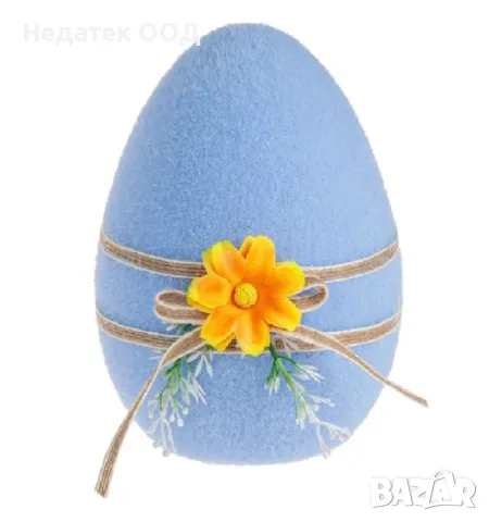 Великденско декоративно яйце от пяна, Син, Ø12x15см