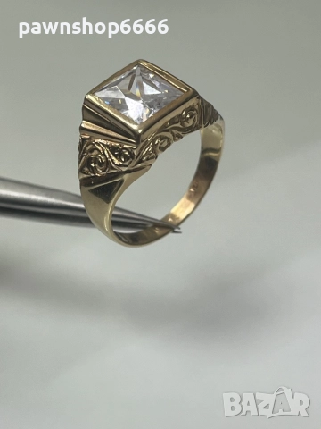 Златен пръстен 14 карата , снимка 8 - Пръстени - 52152176